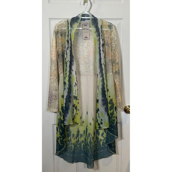 Boutique Large Vintage Concept Lightweight Kimono Longline Cardigan Jacket - Picture 1 of 11